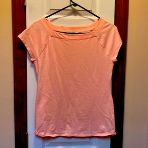 White House black market peach tee shirt